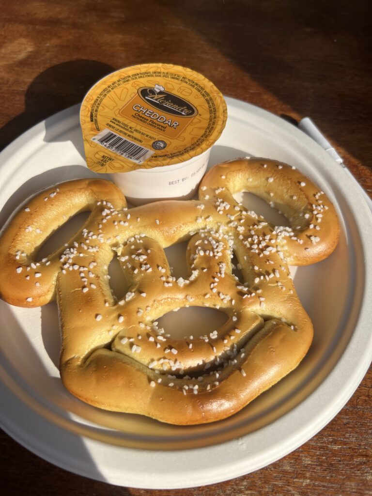 Food to eat at Disney World Mickey Mouse Pretzel